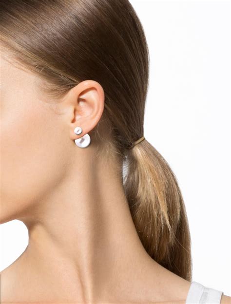 double sided pearl earrings dior|christian dior tribal earrings 2021.